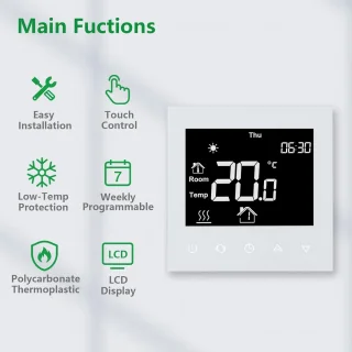 Vloerverwarming thermostaat LCD-touchscreen