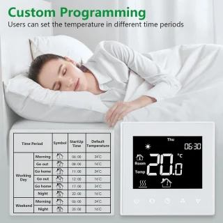 Vloerverwarming thermostaat LCD-touchscreen