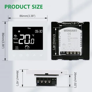 Vloerverwarming thermostaat LCD-touchscreen