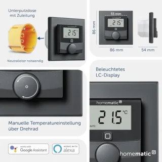 Wandthermostaat voor vloerverwarming
