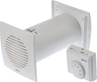 Warmteverdeler Ø125 mm met thermostaat - Wit