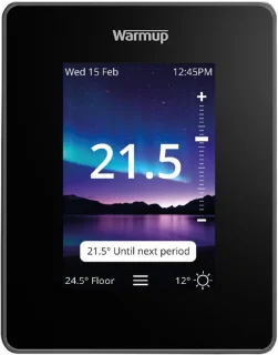 Warmup 7iE thermostaat voor vloerverwarming - Onyx zwart