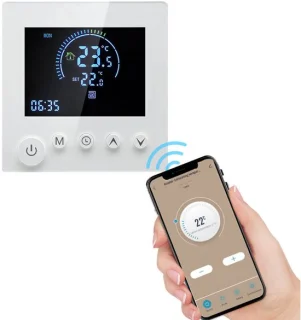 Warmwaterthermostaat met wifi voor vloerverwarming - wit 3A