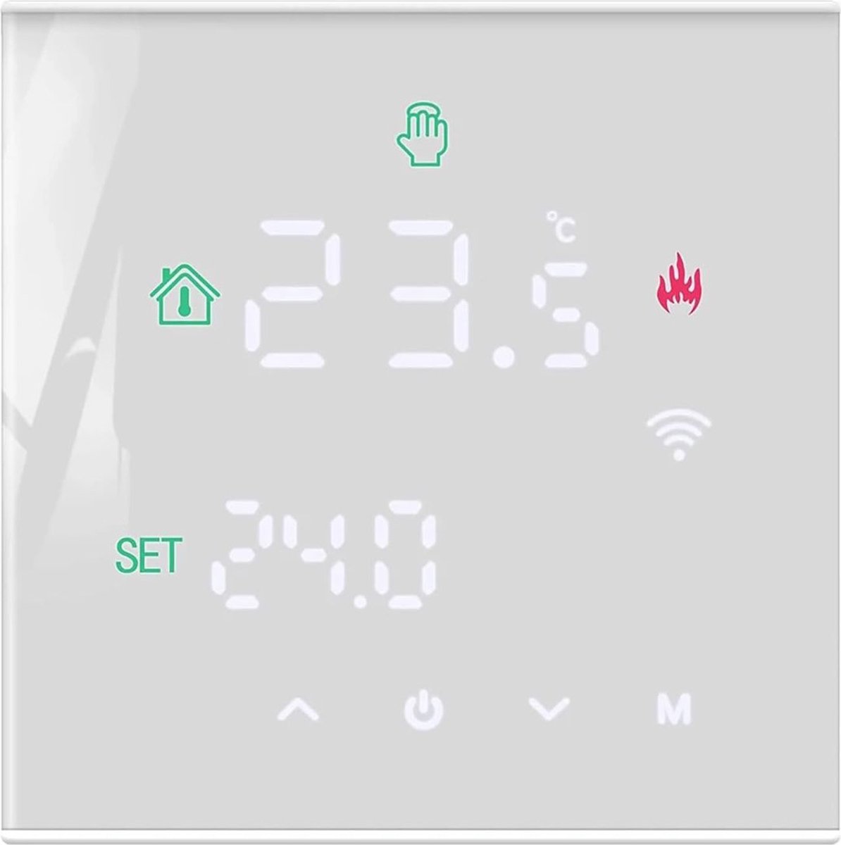 De White-label Draadloze Wifi Thermostaat Wit in één oogopslag