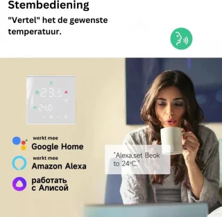 White-label Draadloze Wifi Thermostaat Wit