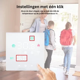 White-label Draadloze Wifi Thermostaat Wit