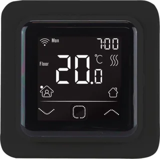 WiFi Klokthermostaat RAL 9011 Grafietzwart