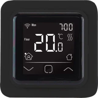WiFi Klokthermostaat RAL 9011 Grafietzwart