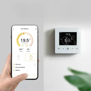 WiFi Opbouwthermostaat - Zwart