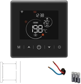WiFi Opbouwthermostaat - Zwart