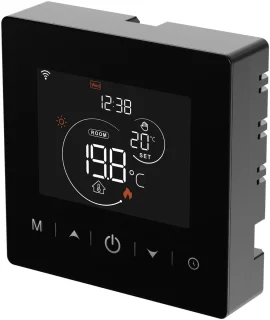 WiFi Opbouwthermostaat - Zwart
