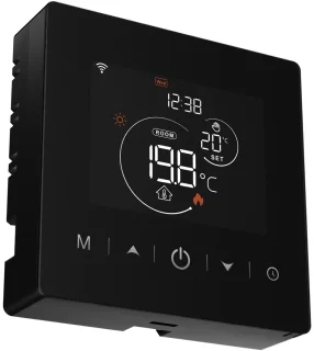WiFi Opbouwthermostaat - Zwart