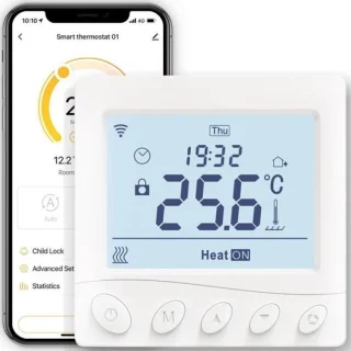 WiFi-slimme thermostaat voor watergedragen vloerverwarming