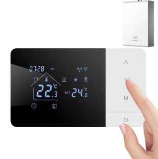 Wifi thermostaat slimme regelaar zwart-wit