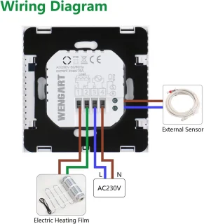 WiFi-thermostaat voor elektrische vloerverwarming