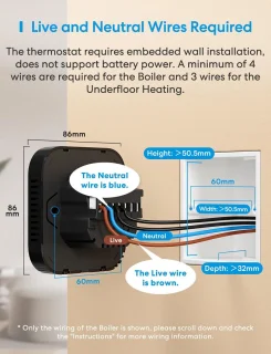 WiFi-thermostaat voor vloerverwarming