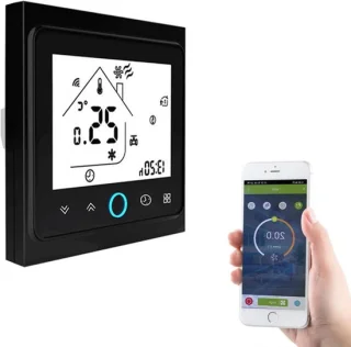Wifi thermostaat voor vloerverwarming - zwart