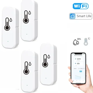 De Witte WiFi slimme temperatuur- en vochtigheidssensor in één oogopslag