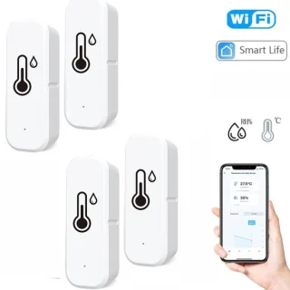 Compacte WiFi-temperatuur- & vochtigheidssensor: simpele monitoring voor kleine ruimtes