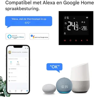 Ynkkvre thermostaat voor elektrische vloerverwarming 16A