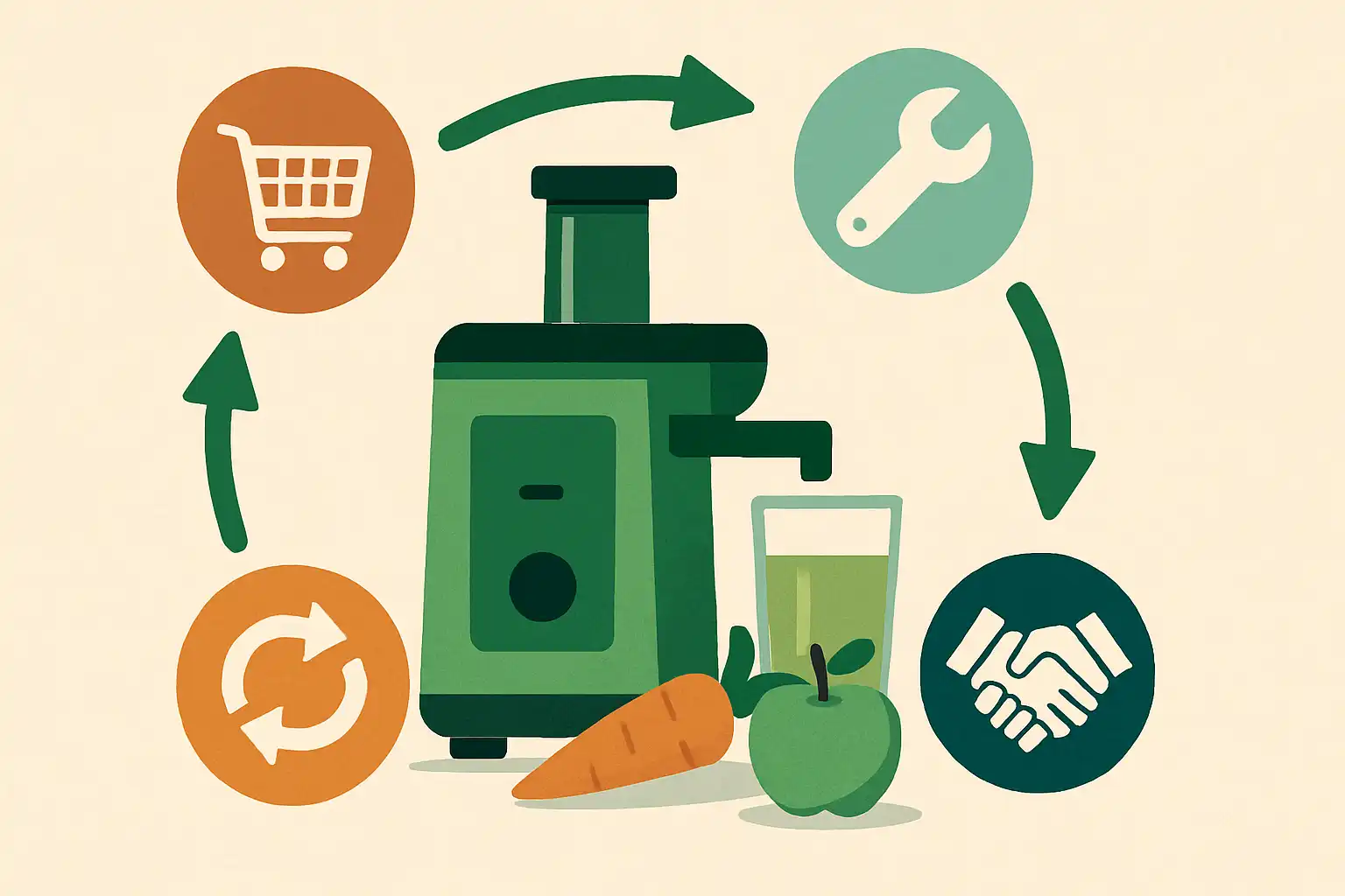 De opkomst van circulaire slowjuicers: koop, repareer, ruil of lease?