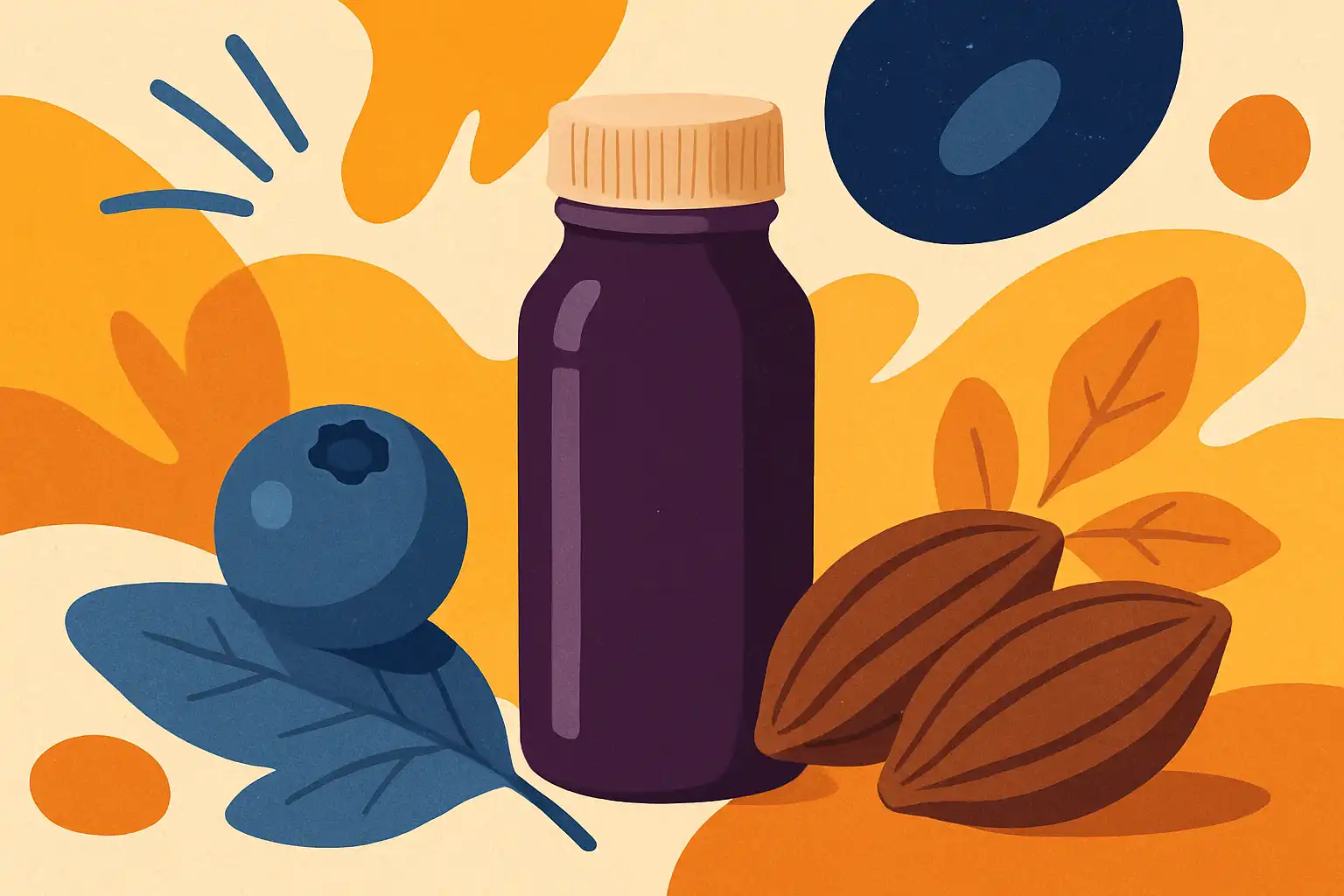 Focus & energie: nootropische slowjuice-shots met blauwe bessen en cacao