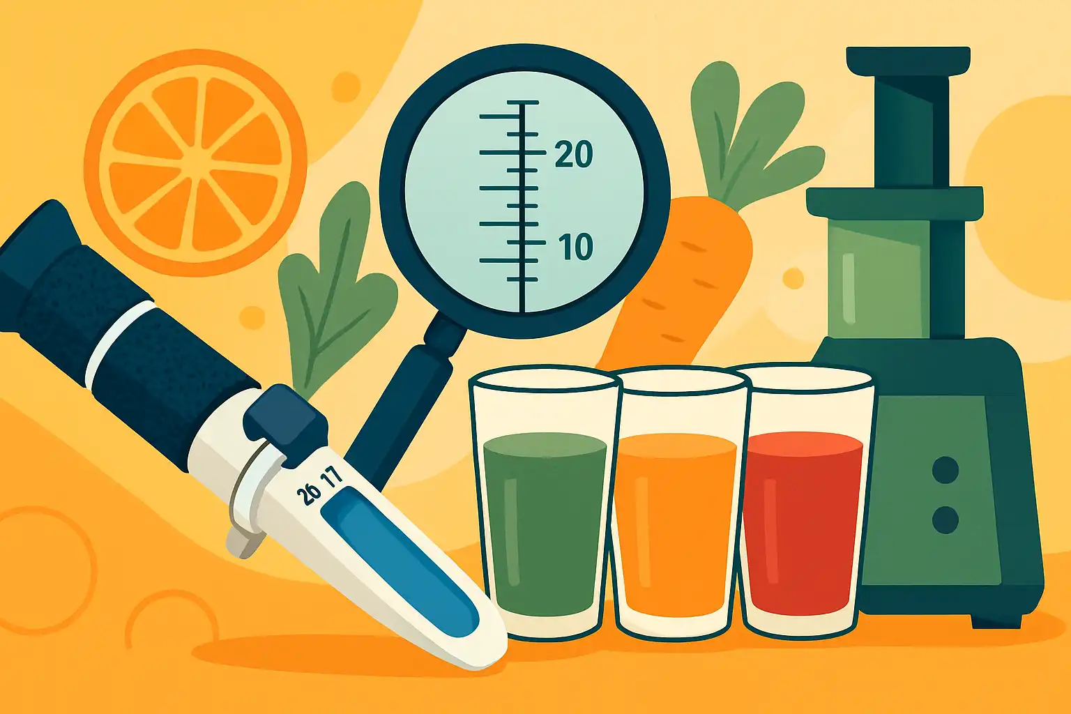 Het Brix-experiment: meet met een refractometer welke slowjuice écht het zoetst en het meest uitgebalanceerd is