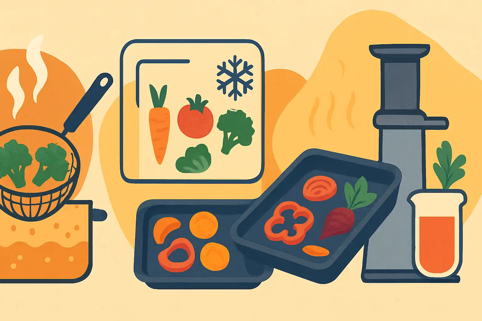 Zo bereid je ingrediënten voor: blanchen, invriezen en roosteren voor betere slowjuice