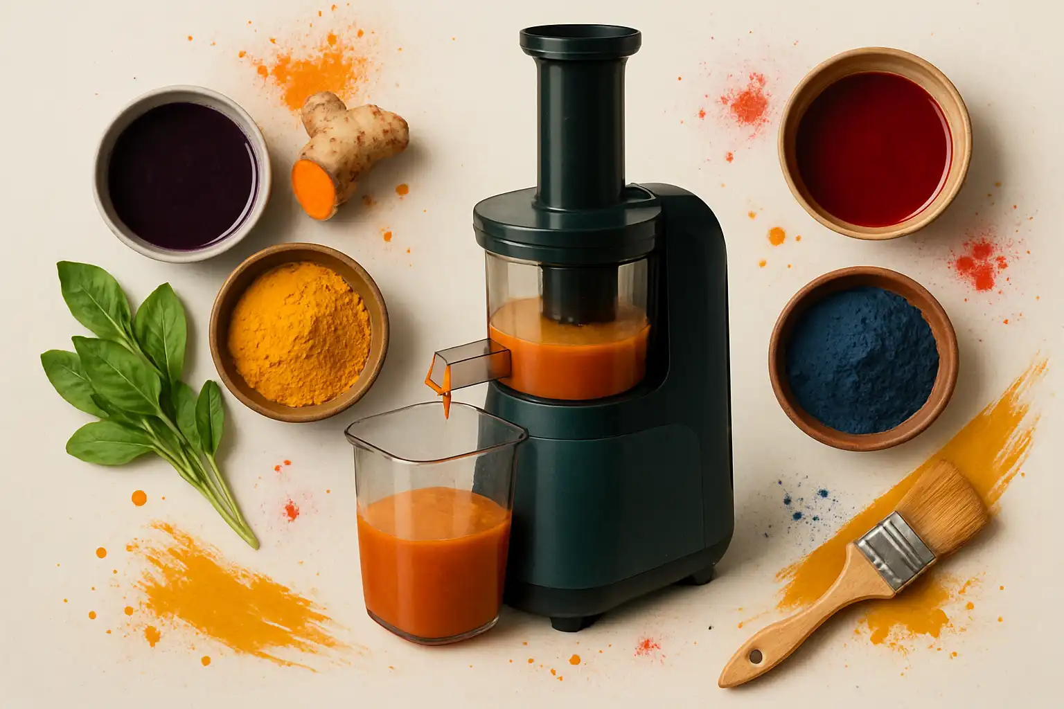 Zo gebruik je je slowjuicer voor natuurlijke verf en kleurstoffen