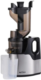 Nexser 150W Slow Juicer – Professionele Langzame Juicer met Grote Vulopening – RVS Mes & Zelfreinigend – Zilver