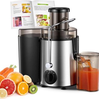 De Slowjuicer XL - 1.6L Pulp Opvangen - 6,5CM Toevoer Voor Hele Vruchten - Sapcentrifuge - Groenten En Fruitpers - Multi Juicer Machine - Sinaasappelpers - Electrisch in één oogopslag