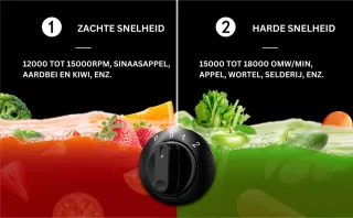 Slowjuicer XL - 1.6L Pulp Opvangen - 6,5CM Toevoer Voor Hele Vruchten - Sapcentrifuge - Groenten En Fruitpers - Multi Juicer Machine - Sinaasappelpers - Electrisch