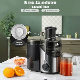 Wat vinden we goed aan de SCH® Sapcentrifuges groenten en fruit - Sapcentrifuges - Slowjuicer - Zwart - ‎35cm x 32cm x 20cm