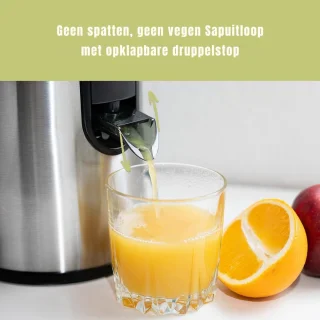 SCH® Sapcentrifuges groenten en fruit - Sapcentrifuges - Slowjuicer - Zilver - ‎10 x 10 x 10 cm