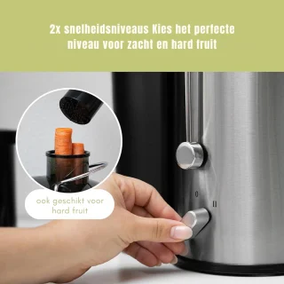 SCH® Sapcentrifuges groenten en fruit - Sapcentrifuges - Slowjuicer - Zilver - ‎10 x 10 x 10 cm