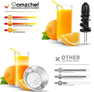 Juicer Attachment voor Stand Mixer - Slow Juicer en Citrus Juicer Accessoires voor Groente en Fruit