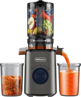 Slow Juicer met XL-vulopening voor hele groenten en fruit, 600 ml sapreservoir, ideale oplossing voor gezonde sappen
