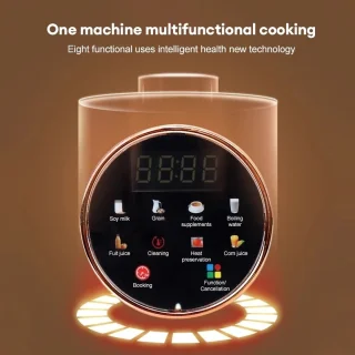 Elektrische Juicer Blender - Toutchscreen - Blender - Sojamelk machine - Keuken blender - Keuken machine - Mixer - 10 blad-mes - Beige - 1500ML