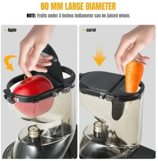 TrendWave SlowJuicer – Cold Press Juicer – Juicer voor groenten en fruit – Sapcentrifuge voor groenten & fruit – Stil & BPA-vrij