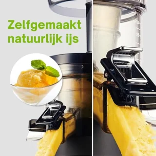Slow Juicer voor Koud Persen - Efficiënt Sap & IJs Machine met Halftransparante Trechter