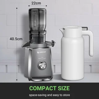 Slow Juicer met 103 mm Brede Vulopening en 250W voor Groenten en Fruit