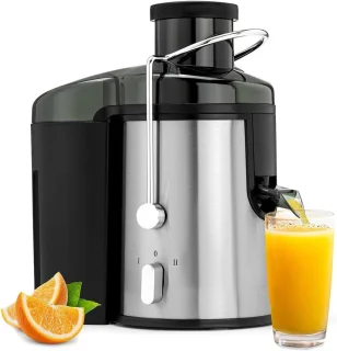 SNJY® Slowjuicer - Juice Maker - Extracteur De Jus - 400W - Zwart/RVS