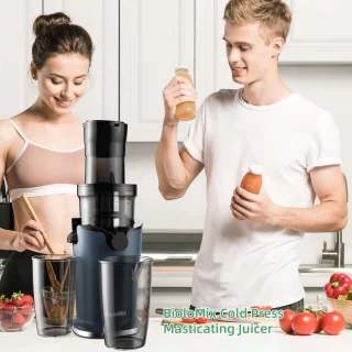 Slowjuicer - Sapcentrifuge voor Fruit en Groente - 500 ml - 200W - Koude Pers Juicer - Zwart