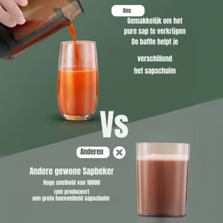 MMP® Sapcentrifuges groenten en fruit - Sapcentrifuges - Slowjuicer - Zwart - ‎35cm x 32cm x 20cm