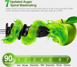 AMZCHEF Slowjuicer Professioneel