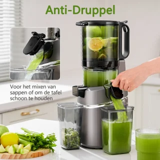 AMZCHEF Slowjuicer Sapcentrifuge Grijs