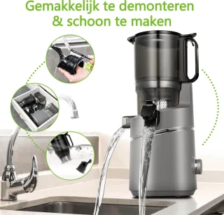 AMZCHEF Slowjuicer Sapcentrifuge Grijs