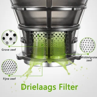 AMZCHEF Slowjuicer Sapcentrifuge Grijs