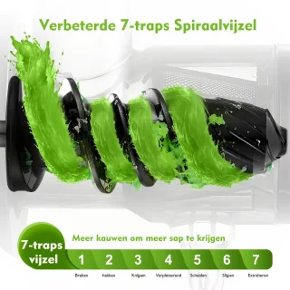 AMZCHEF Slowjuicer Sapcentrifuge - Zwart