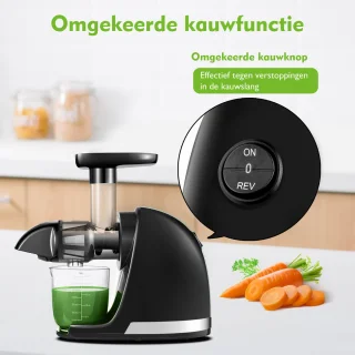AMZCHEF Slowjuicer Sapcentrifuge - Zwart